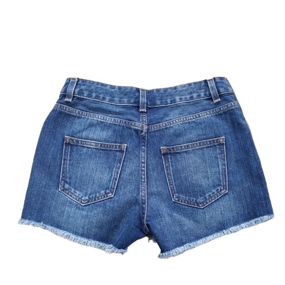ASOS Maternity Frayed Hem Jean Shorts‎ Sz. 4 - Picture 4 of 8